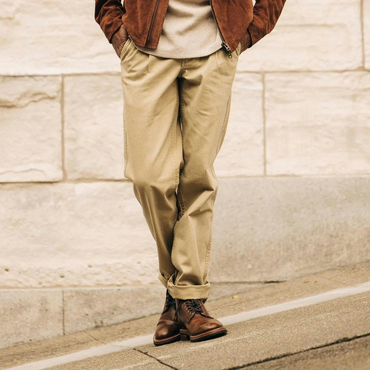 Light Khaki Solid Neo Fit Casual Trouser | Greenfibre